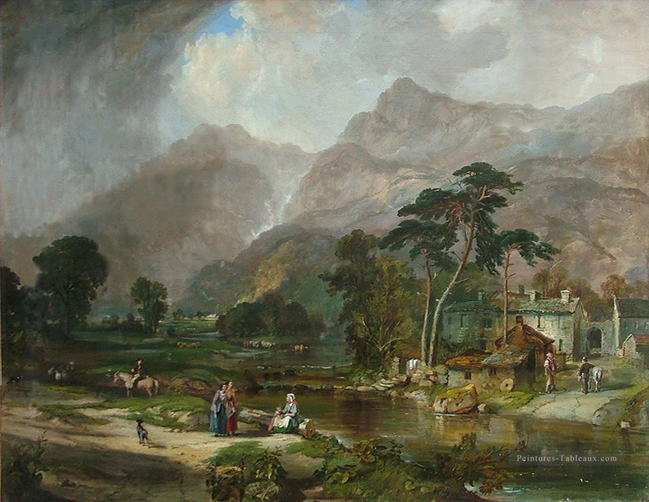 Paysage de rivière de l’emprundale Samuel Bough Peintures à l'huile